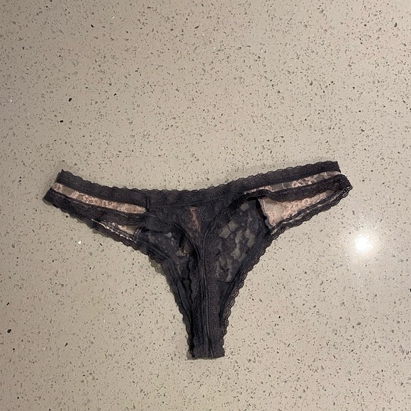 Victoria's Secret Lace Thong - Gray - Picture 3 of 4